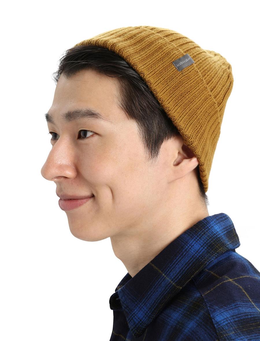 Clove Icebreaker Unisex Merino Rixdorf Cuff Beanie Men's Hats | AU 1106WNBY